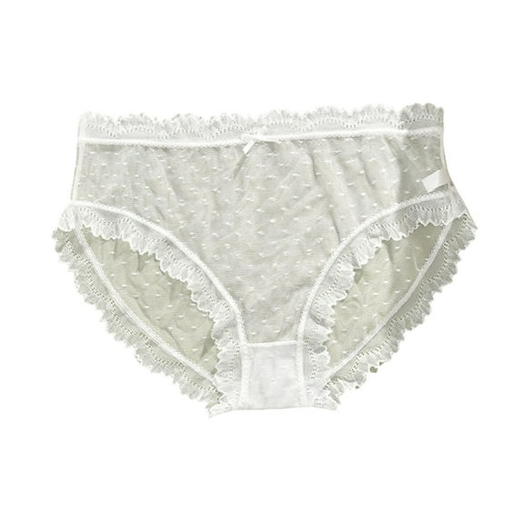 Posijego XL-4XL Women's Lace Underwear Seamless Breathable Stretch Panties Women's Plus Size Bikini Briefs