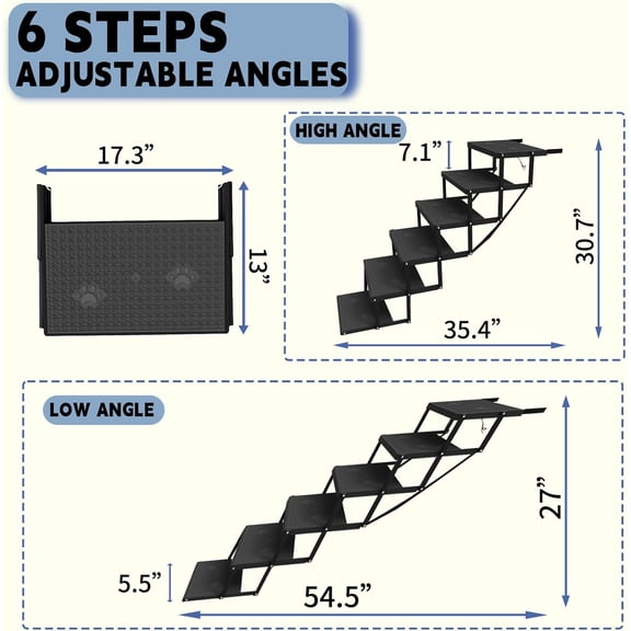 Dog Stairs for Car, 6 Steps