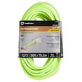 thumbnail image 2 of Heavy Duty Extension Cord, 50Ft, 12 Gauge, 3 Conductor, High Visibility Outdoor Cord, Lighted End, SJTW, Cool Green, 2578SW000X, 2 of 7