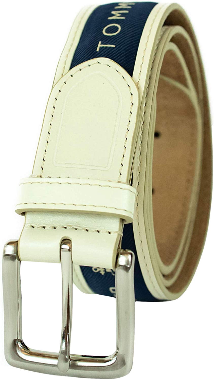 tommy hilfiger men's ribbon inlay belt