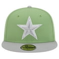 thumbnail image 2 of Men's New Era Green/Gray Dallas Cowboys Two-Tone Color Pack 59FIFTY Fitted Hat, 2 of 5