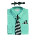 thumbnail image 5 of Gioberti Boy's Long Sleeve Dress Shirt + Stripe Tie, Bow Tie and Hanky, 5 of 5
