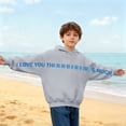 thumbnail image 6 of Hxshgdsn Long Sleeve Sweatshirts For Girls And Boys Cute Letters Printed With Hooded Pullover Tops Gray 13 Years, 6 of 7