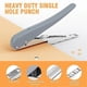 thumbnail image 3 of Heavy Duty Hole Punch, Hole Punch 25 Sheet Capacity Paper Punch for Paper ID PVC Card Scr Photo Color, 3 of 5