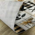 thumbnail image 4 of Ambesonne Farmhouse Place Mats Set of 4, Cottagecore Squares Motif, Standard Size, Pale Brown Charcoal Grey, 4 of 5