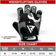 thumbnail image 5 of RDX Fingerless Weight Lifting Gloves Gym Workout Gloves for Men Bodybuilding Breathable Powerlifting Wrist Support Padded Palm Training Exercise, Gray, L, 5 of 9