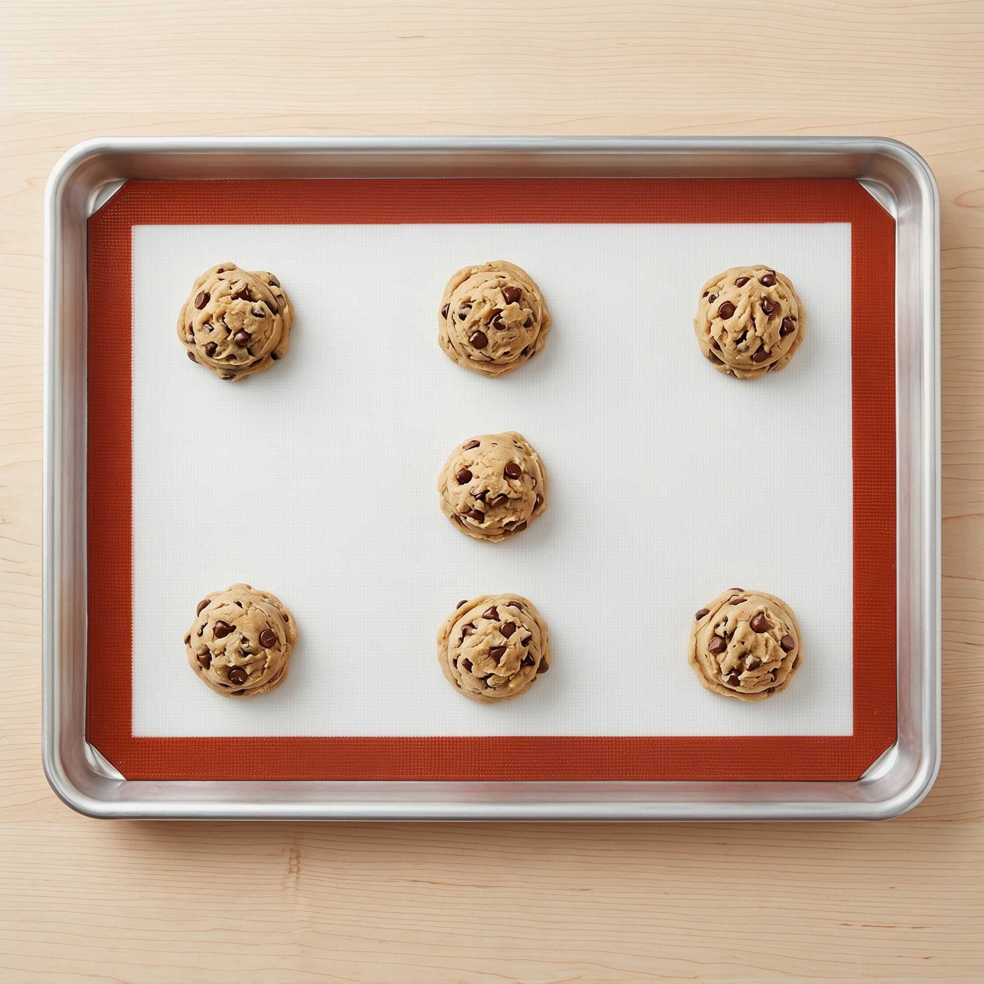 Unique Bargains Heat Resistant Dough Rolling Baking Sheet Pastry Mat Red-White 15.7"x11.8"