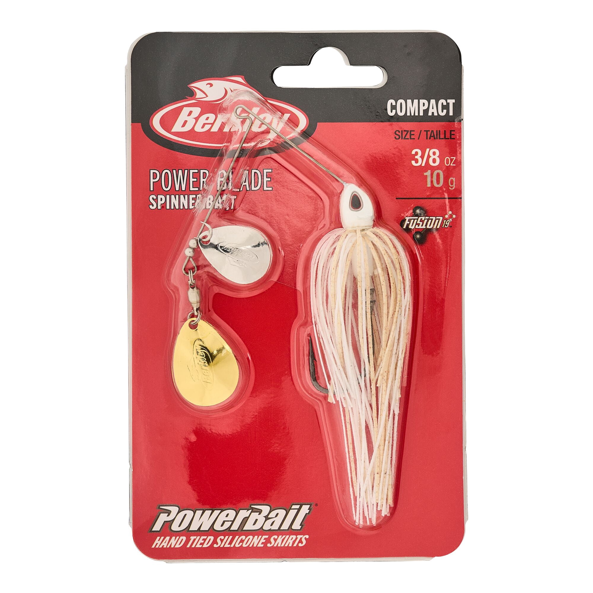 Berkley Power® Blade Compact, Spinnerbaits, White/Silver + Gold (1-count)