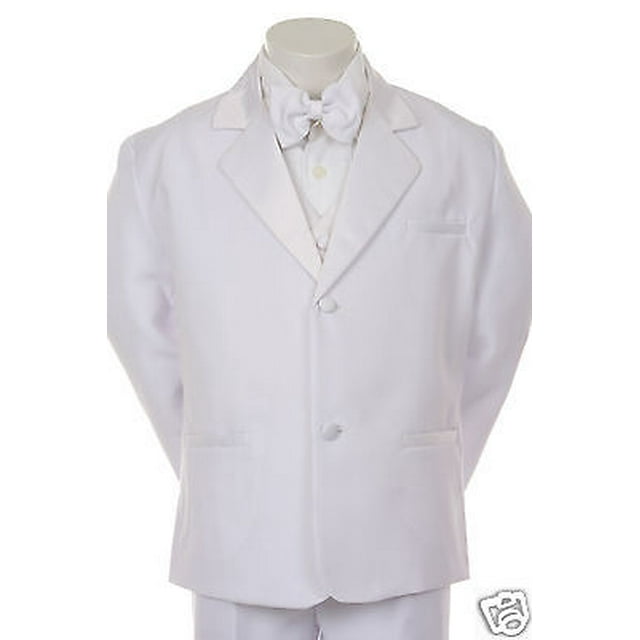 K15 NEW BOY WEDDING COMMUNION BAPTISM FORMAL TUXEDO SUIT WHITE S M L XL 2T-20