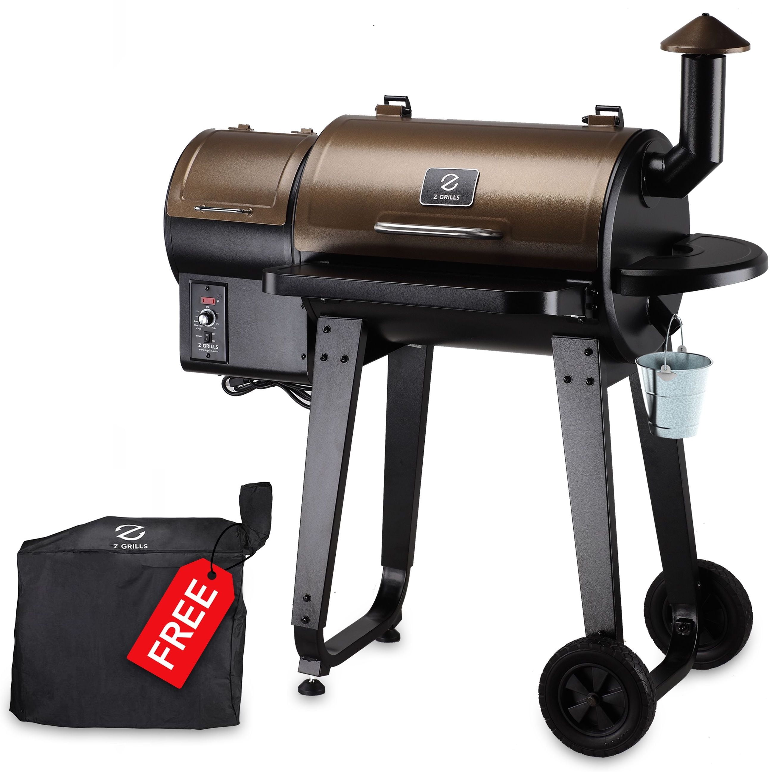 Z GRILLS 450A Wood Pellet Grill and Smoker 452 sq. in. Bronze