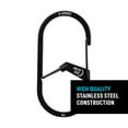 thumbnail image 4 of Nite Ize G-Series Dual Chamber Carabiner - Heavy-Duty Key Organizer Carabiner Clip - Dual Chamber Carabiner with Wire Gate Closure - Black, Size 4 (4 Pack), 4 of 7