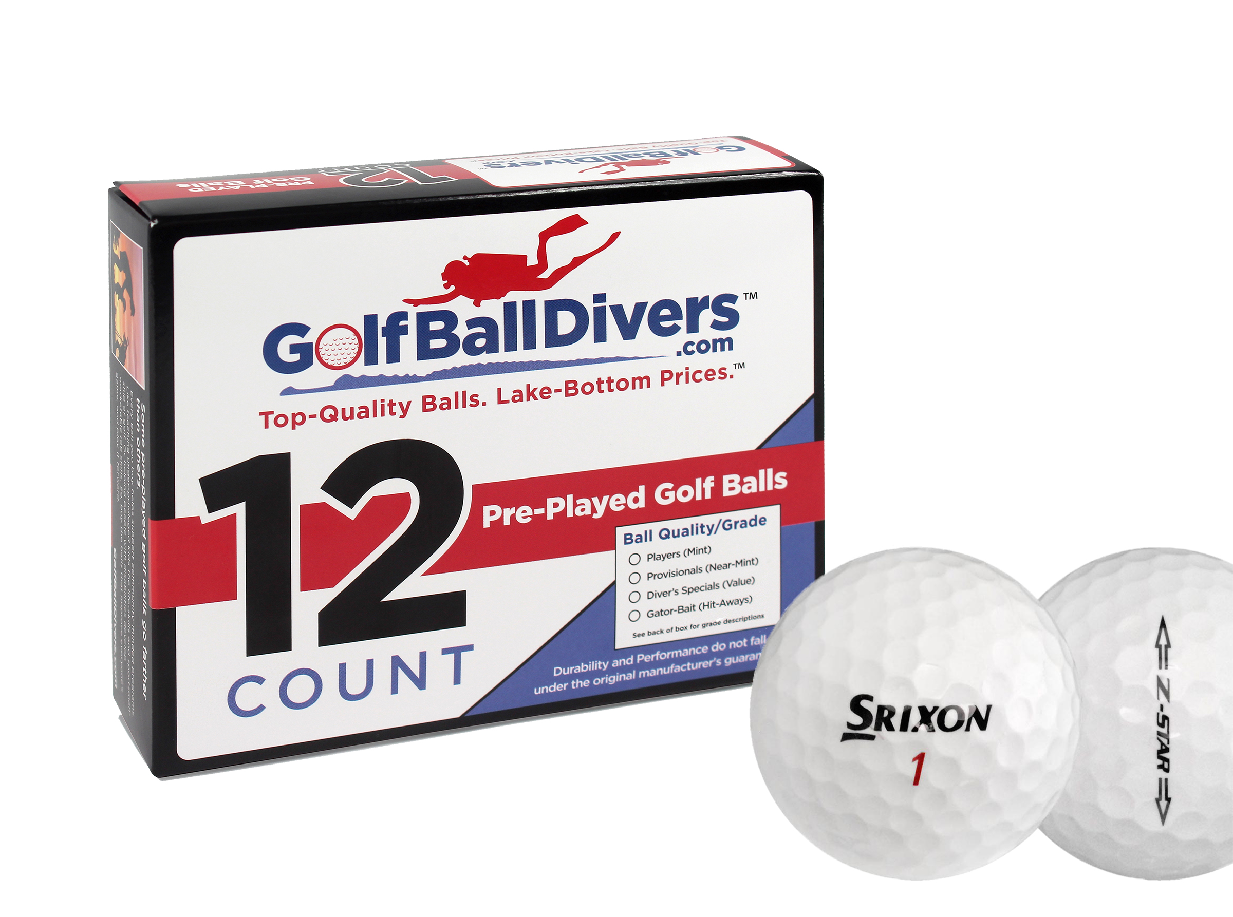 Srixon ZStar Golf Balls, Used, Good Quality, 60 Pack