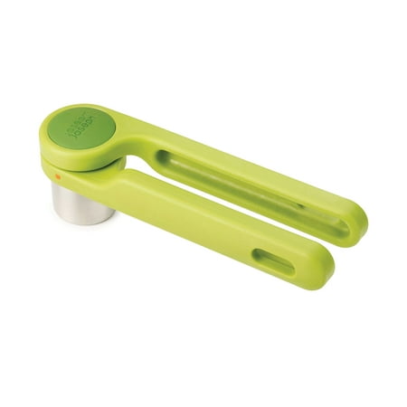 Joseph Joseph 20102 Helix Garlic Press Mincer Ergonomic Twist-Action Hand Juicer Stainless Steel, Green