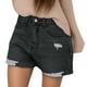 thumbnail image 1 of Pantalones cortos vaqueros de verano para mujer con estampado sexy y corte ajustado en tallas grandes - Pantalones cortos informales para primavera/verano, 1 of 4