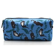 Otter Pencil case Students canvas Pen Bag Pouch Stationary case Makeup cosmetic Bag