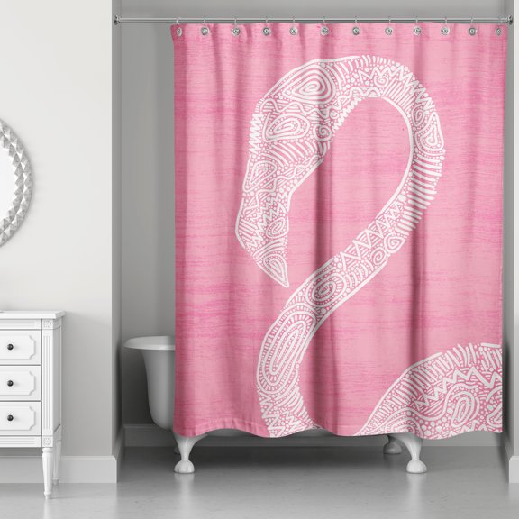 Creative Products Pink Flamingo Shower Curtain