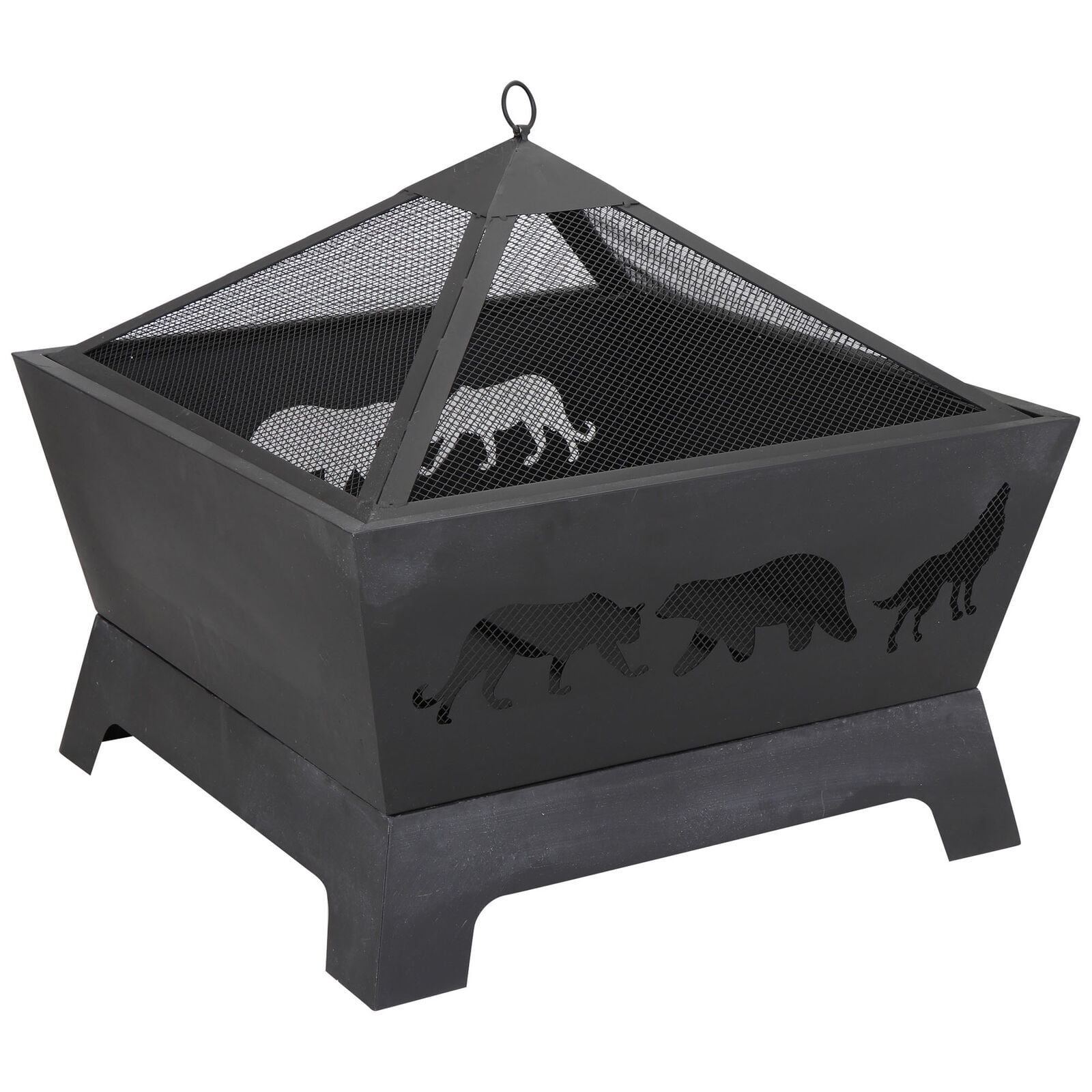 Zenstyle Barrone Fire Pit Outdoor Patio Garden Backyard Stove Firepit Brazier Fireplace