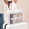 thumbnail image 5 of Bolso claro del maquillaje del bolso del maquillaje de la prenda impermeable del PVC Bolso claro grande de la organización del artículo de tocador del viaje, 5 of 5
