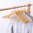 thumbnail image 4 of Camphor Wood Hangers,Thickened Solid Wood Hangers,Multi-Functional Hangers Clothing Store Hotel Special Clothing Drying Non-Slip Household Hanger Hanging (17.52" W x 9.06" H Wood Hangers 1Pcs), 4 of 4