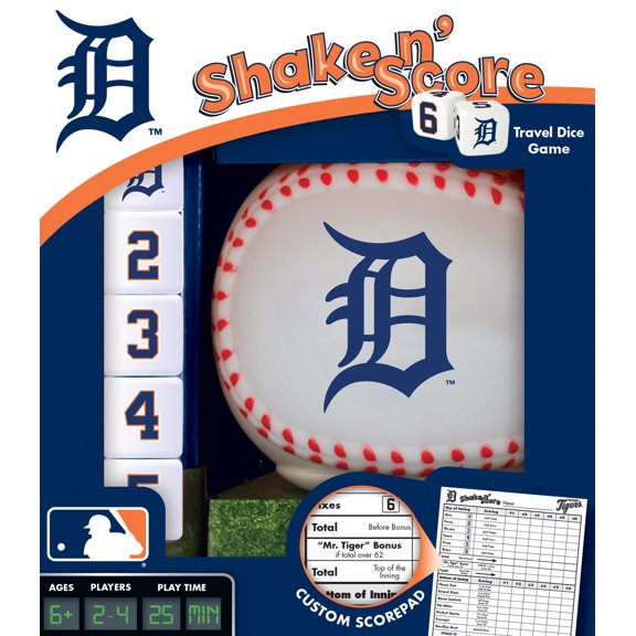 MasterPieces Officially Licensed MLB Detroit Tigers Shake N' Score Dice Game for Age 6 and Up