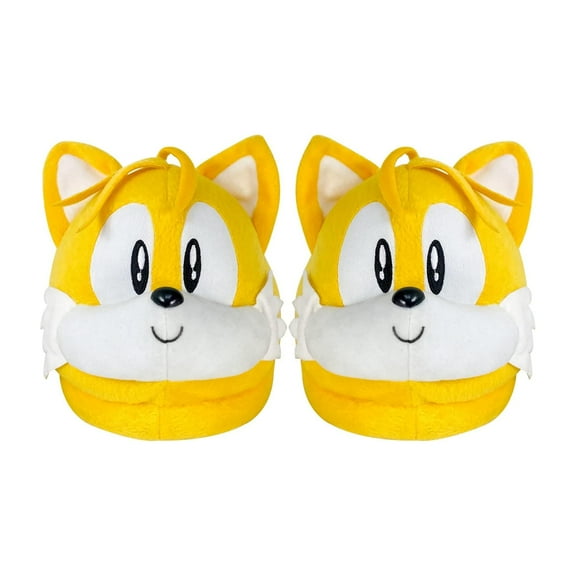 Sonic The Hedgehog Tails Head Adult Plush Slippers | One Size Fits All
