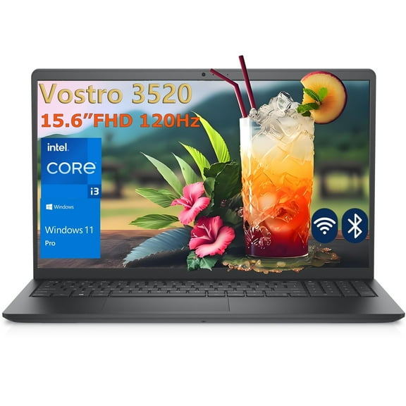 Dell 3520 15 15.6" Laptop Computer for Home & Student, Intel 6-Core Processor (Beat i5-1135G7), 120Hz FHD, 16GB DDR4 RAM, 512GB PCIe SSD, WiFi, Bluetooth, RJ45, HDMI, Black, Business Windows 11 Pro