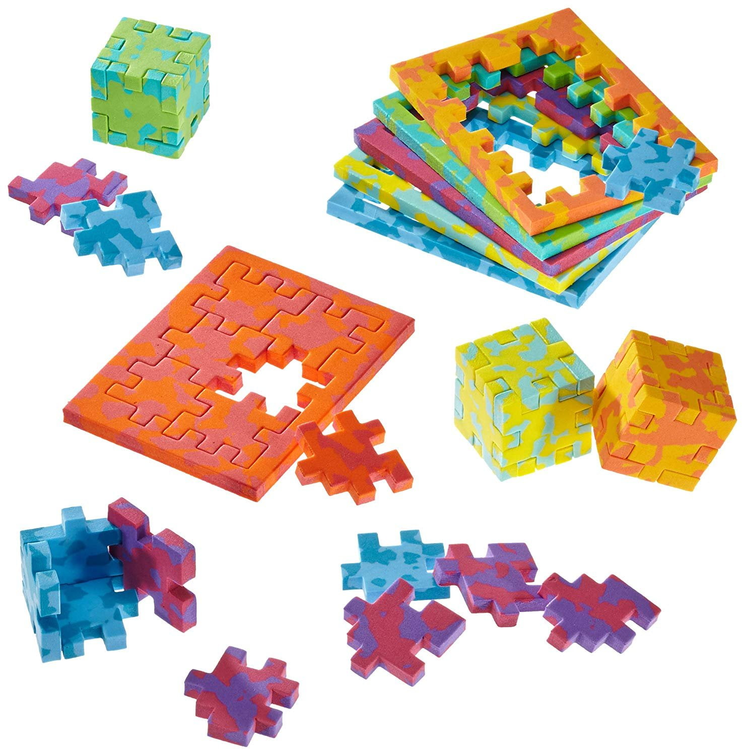 Happy Cube Pro Cardboardbox 3D Puzzle 6er Pack Geduldsspiel Puzzle Schaumstoff 