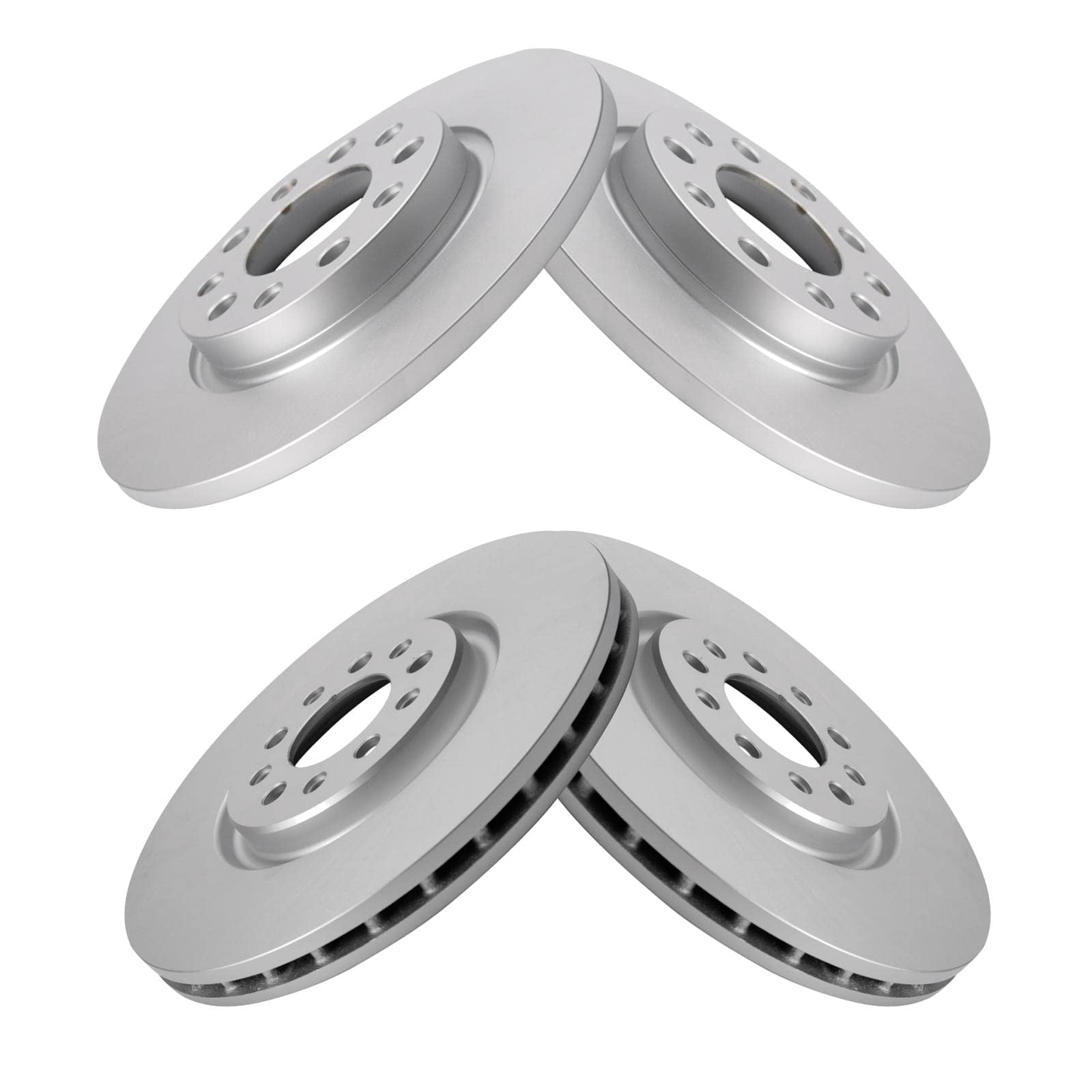 TRQ Front and Rear Brake Rotors Set Premium G-Coated Fits Select 2015-2017 Chrysler 200 2014-2021 Jeep Cherokee