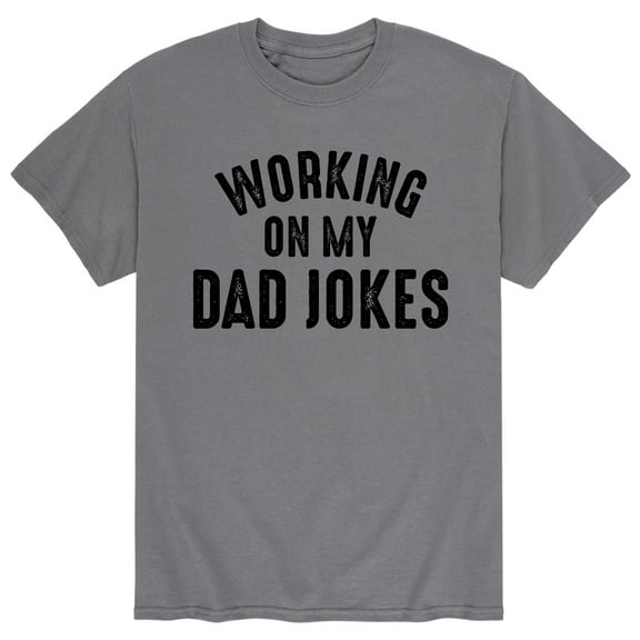 Instant Message - Working On My Dad Jokes - Father's Day Gift - Men's Short Sleeve Graphic T-Shirt