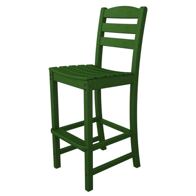 Polywood La Casa Cafe Outdoor Bar Chair in Green