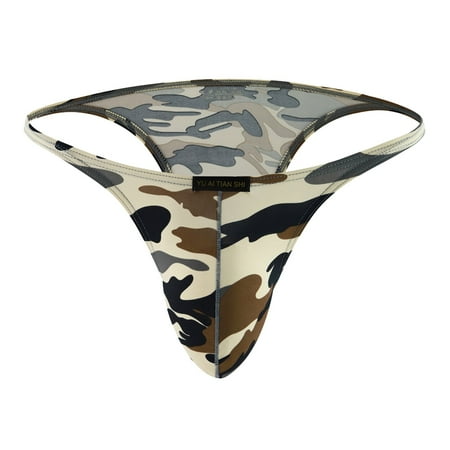 

Men s Underwear Ice Silk Nylon Camouflage Large Size Low Waist Briefs