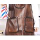 thumbnail image 4 of CHAO Delantal de chef para hombres y mujeres Delantal de cuero impermeable con bolsillos Correas cruzadas para cocina Barbacoa Cocina Barbero Barista Delantal Trabajo Manue (Estilo 2), 4 of 5