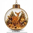 thumbnail image 2 of Barsme Glowing Christmas Story Ornament,Christmas Deer Decoration Ball With LED Light,Mini Holiday Scene Hanging Tree Decor – Warm Glow Keepsake For Mantel Window And Gift Giving, 2 of 6