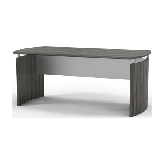 MAYLINE MND72LGS Curved Desk , 36" X 72" X 29-1/2" , Gray Steel Laminate ,