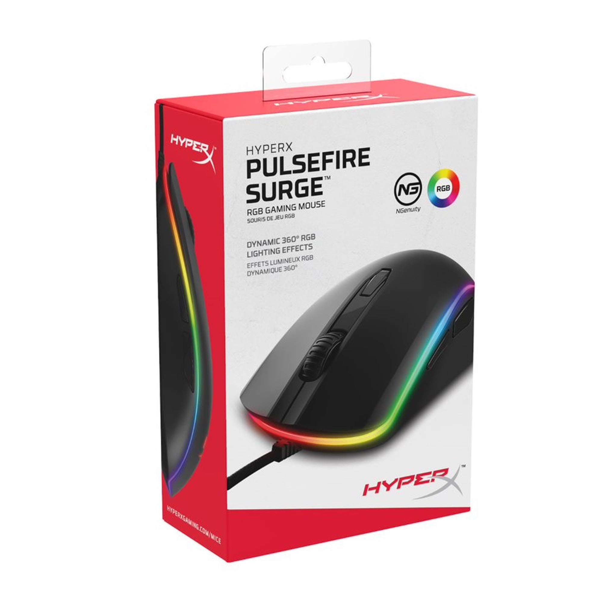 HyperX Pulsefire Surge Wired Optical Gaming Mouse with RGB Lighting - Black