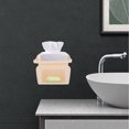 Amosfun Toilet Paper Holder No Drill Tissue Storage Beige Plastic For ...