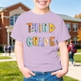 thumbnail image 2 of Third Grade Girls T Shirts Short Sleeve Back to School Prints Shirt Crewneck Kids Clothes 3-14 Years, 2 of 7