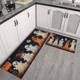 thumbnail image 3 of Halloween Kitchen Rug Set Of 2 Non Skid Kitchen Mats for Floor,Halloween Spooky Ghost Bat BOO Kitchen Runner for Bathroom,Room Cook (47x17+30x17 Inches), 3 of 7