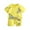 Yellow, variant on EnJoCho Bodysuit Short Summer Toddler Girl's Sports Outfits Butterfly Print Two Piece Baby Clothes Set for 1 To 5 Years Children Girl Trendy Clothing Set