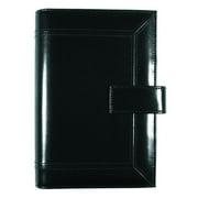 Day-Timer Faux Leather Snap-Close Organizer, Black, 5 1/2" x 8 1/2" (45091)
