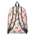 thumbnail image 3 of Mushroom and Character Pink Pattern Backpack for School, Cute School Bag with Adjustable Shoulder Straps and Padded Back, 15.7"x11.8"x5.5", 3 of 4
