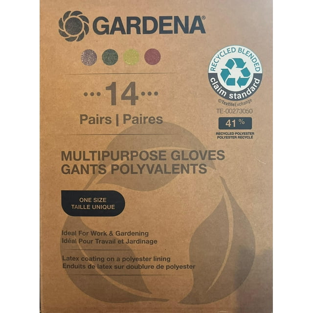 Gardena One Size Gardening and Work Multipurpose Gloves – 14 Pairs