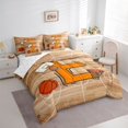 thumbnail image 3 of Homewish Initial E Letter Twin Bedding Sets 7-Piece for Teen, Basketball Sports Lover Bedding Comforter Set, Cartoon Ball Player Reversible Sheet Sets, Luxury Bedroom Decor, 3 of 7