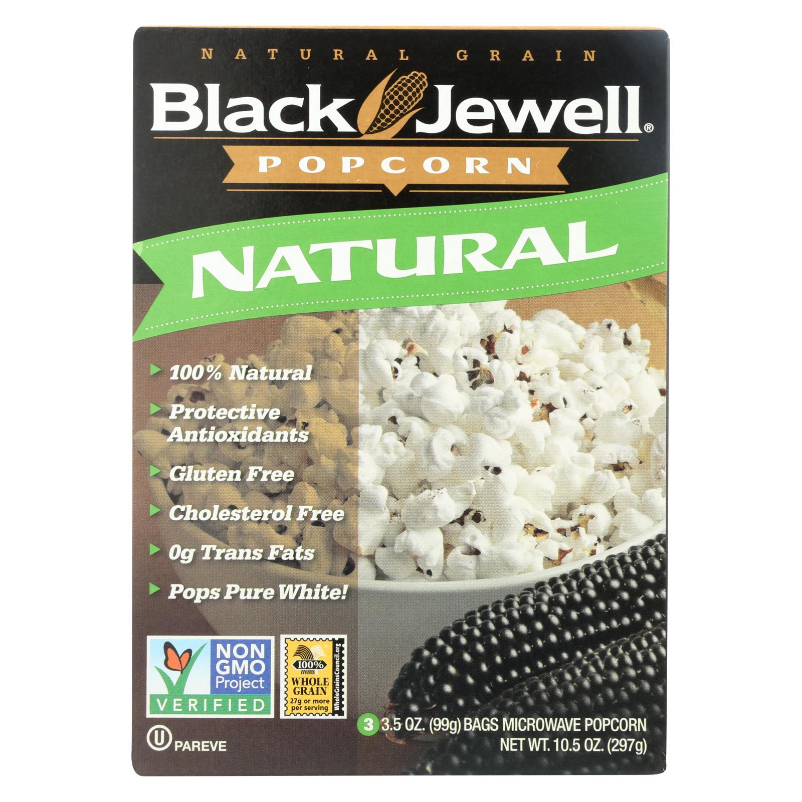 Black Jewell Microwave Popcorn Natural Case of 6 10.5 oz