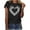 Black-A, variant on Womens Short Sleeve Crewneck Top Basic Casual Tee Soft Comfortable Solid Color Relaxed Fit Breathable Everyday Summer Essential Wear Pink
