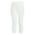 thumbnail image 3 of Time & Tru Women's High Rise Knit Capri Leggings, 3 of 5