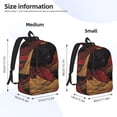 thumbnail image 3 of Honeii Lunar Mountains Golden Rivers Print Canvas College Laptop Backpack, Durable Rucksack Travel Notebook Bag School Backpack Book Bag for Men Women-Small, 3 of 7