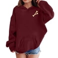 thumbnail image 2 of XXWXYD Girls Hooded Sweatshirt Long Sleeve Cute Halloween Graphic Print Oversized Pullover Fleece for Girls Toddler 2-13 Years Fall Autumn Back-to-School Comfortable Outfit, 2 of 5