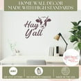 thumbnail image 3 of Hey Y'all Cow Wall Art Sticker -Vinyl Art Decal - Quote Decals for Wall - Entryway Farm Decor for Wall - Removable Sayings for Wall Décor 23x19- Inch Eggplant, 3 of 4