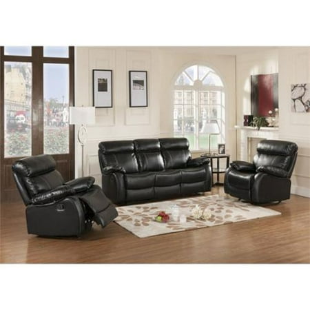 ... International Parisian Chateau 3 Piece Sofa Set in Night - Walmart.com